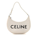 Smooth Calfskin Ava Logo Shoulder Bag White