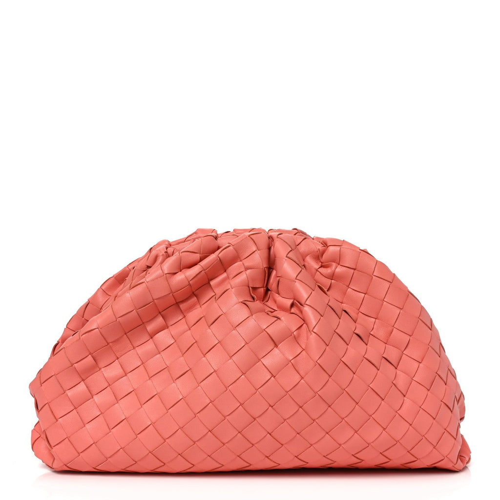 Nappa Maxi Intrecciato The Pouch Oversized Clutch Peach
