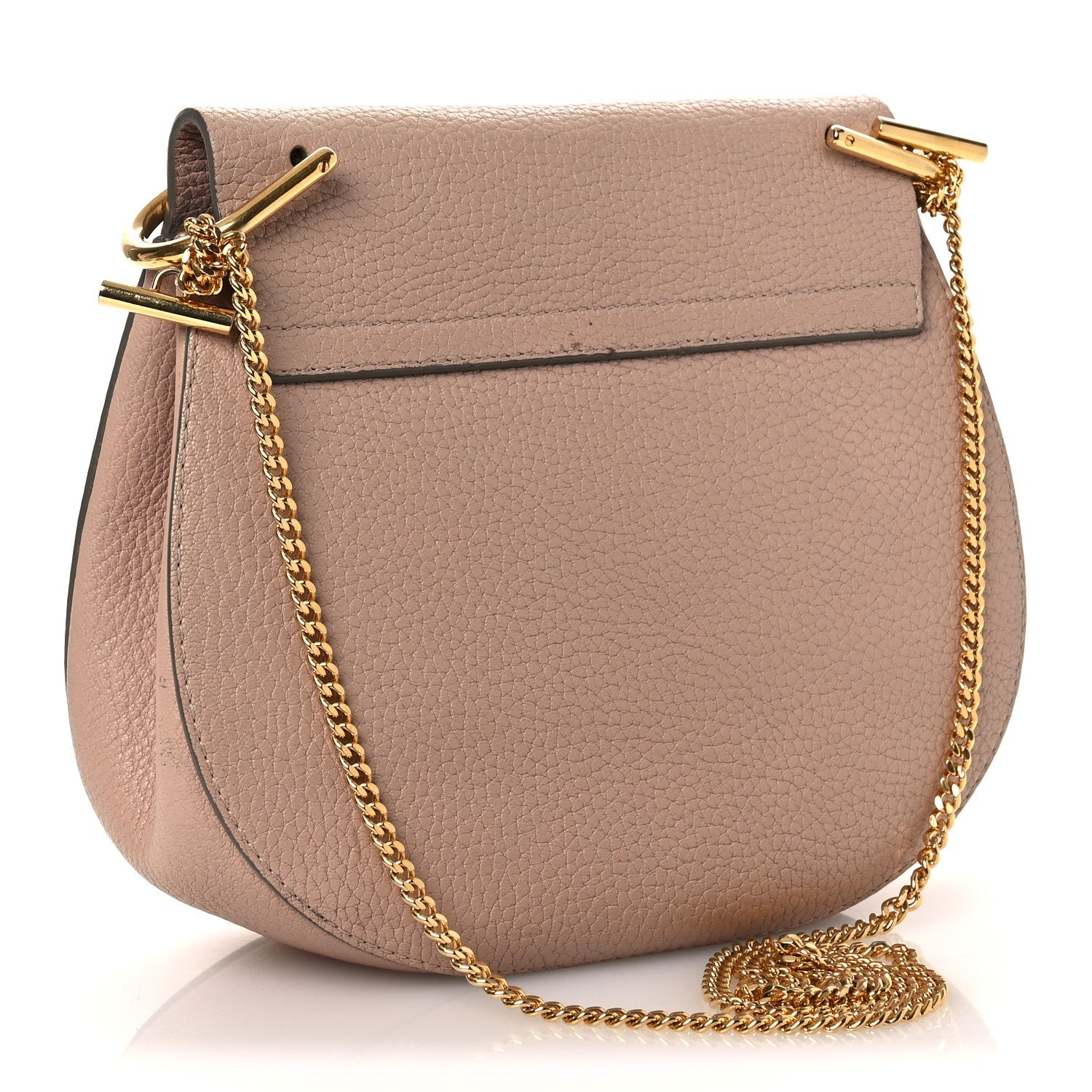 Grained Lambskin Drew Shoulder Bag Cement Pink