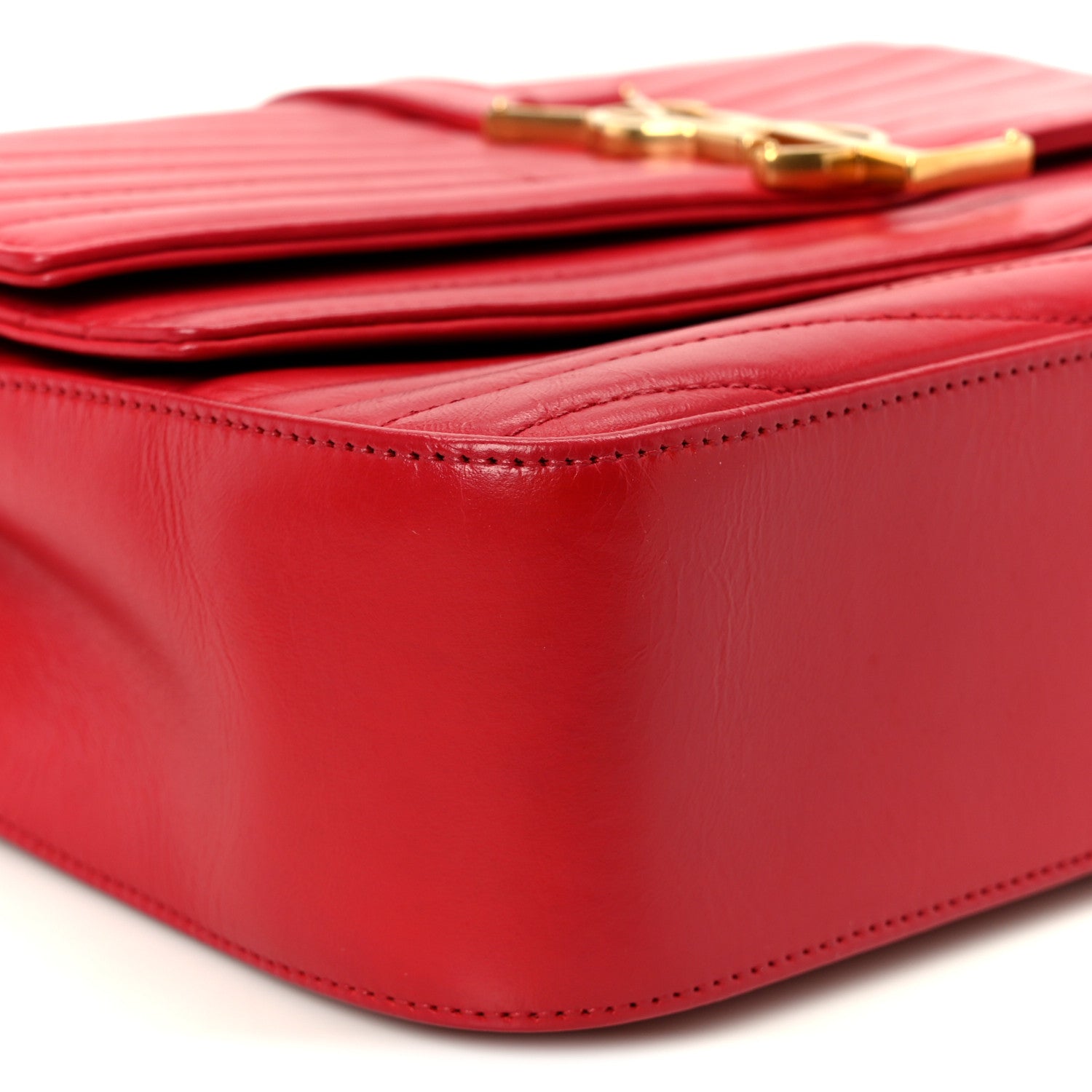 Lambskin Matelasse Chevron Monogram Medium Sulpice Bag Red