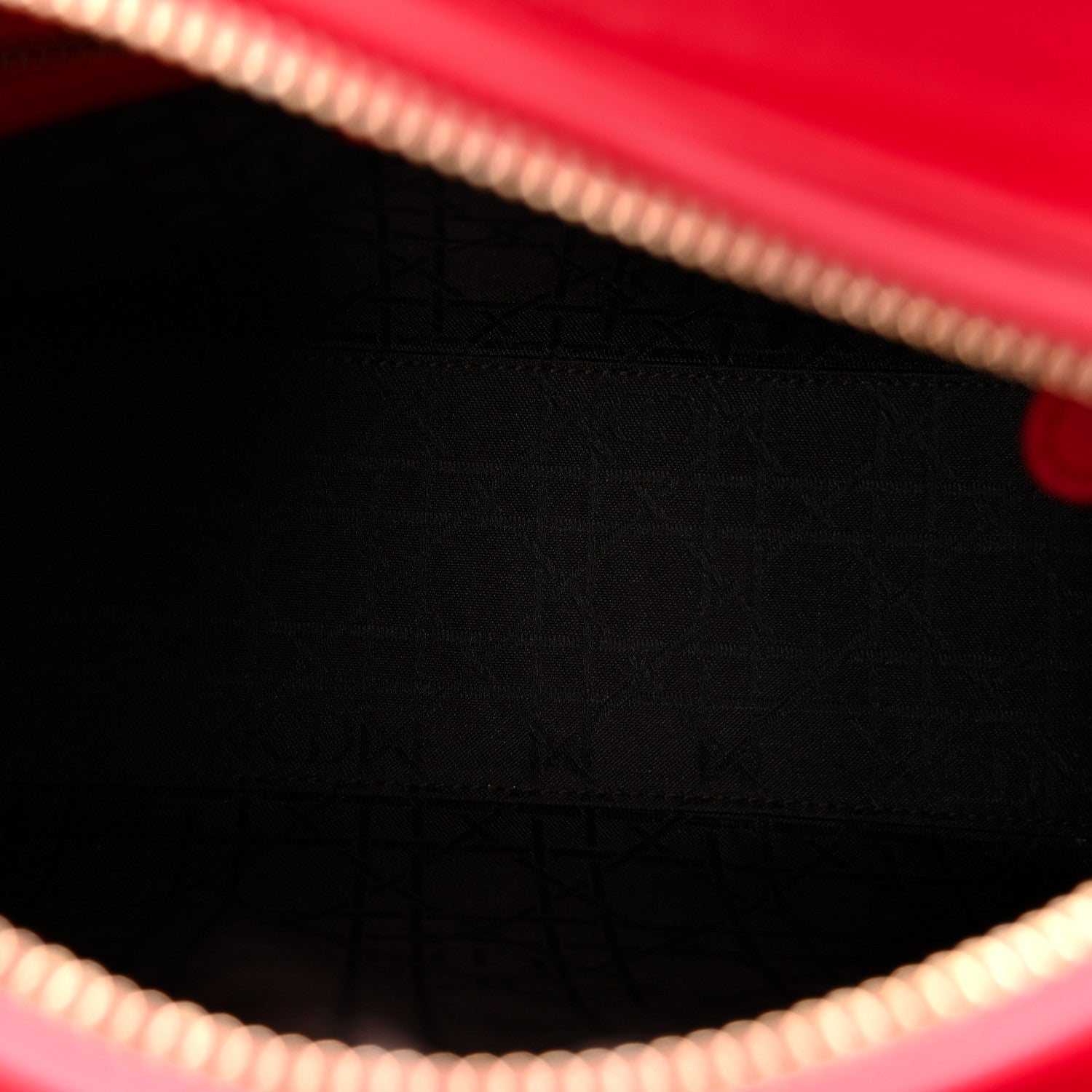 Lambskin Cannage Medium Lady Dior Red