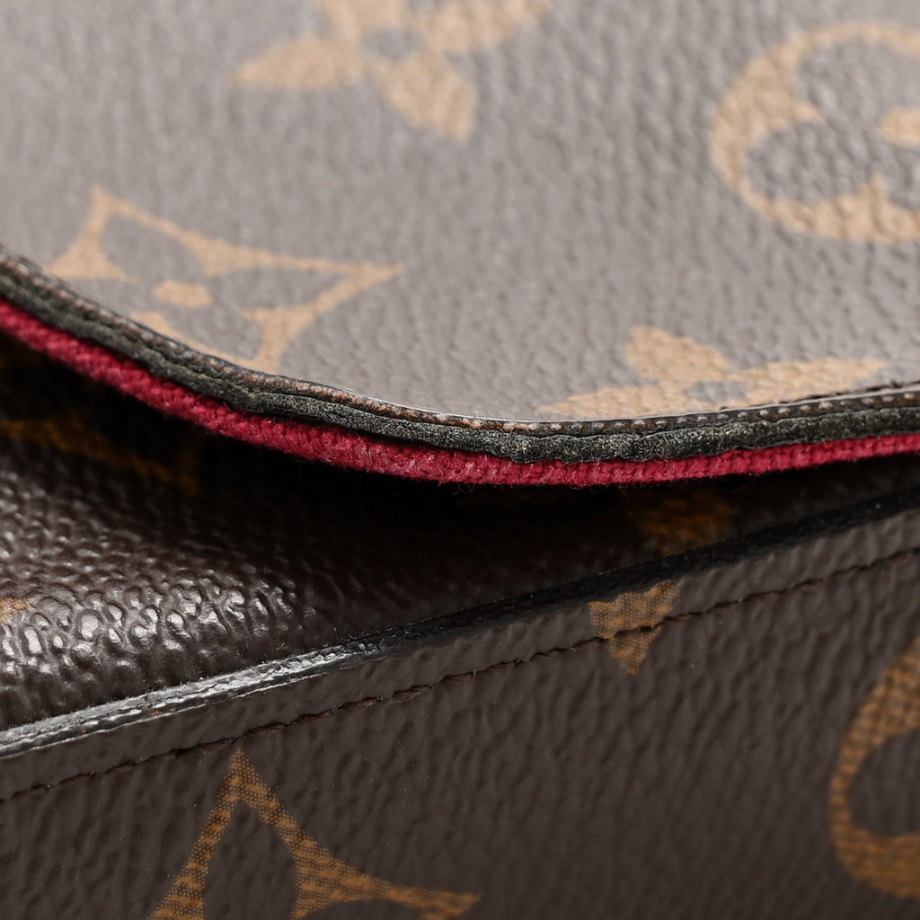 Monogram Pochette Felicie Chain Wallet Fuchsia