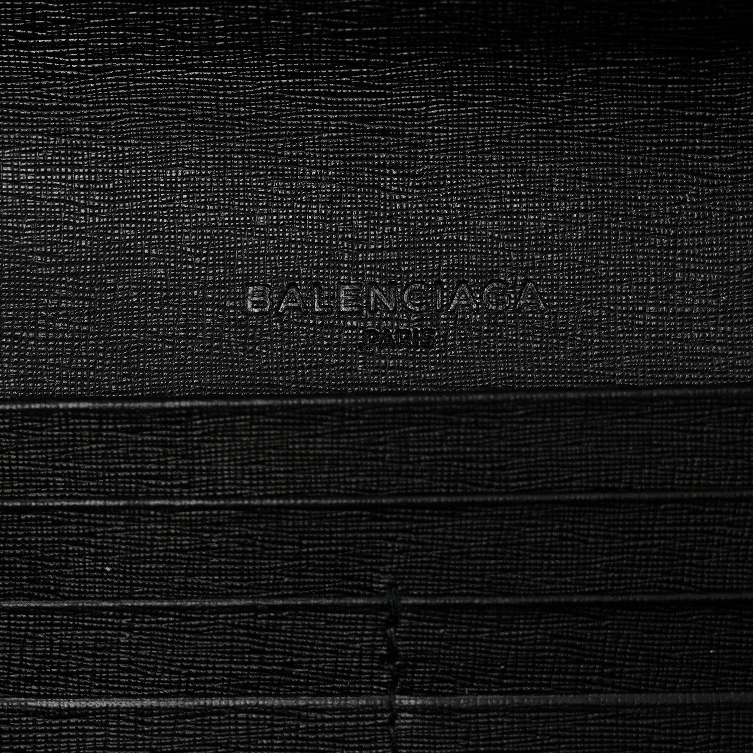 Saffiano Square Check Wallet Black White