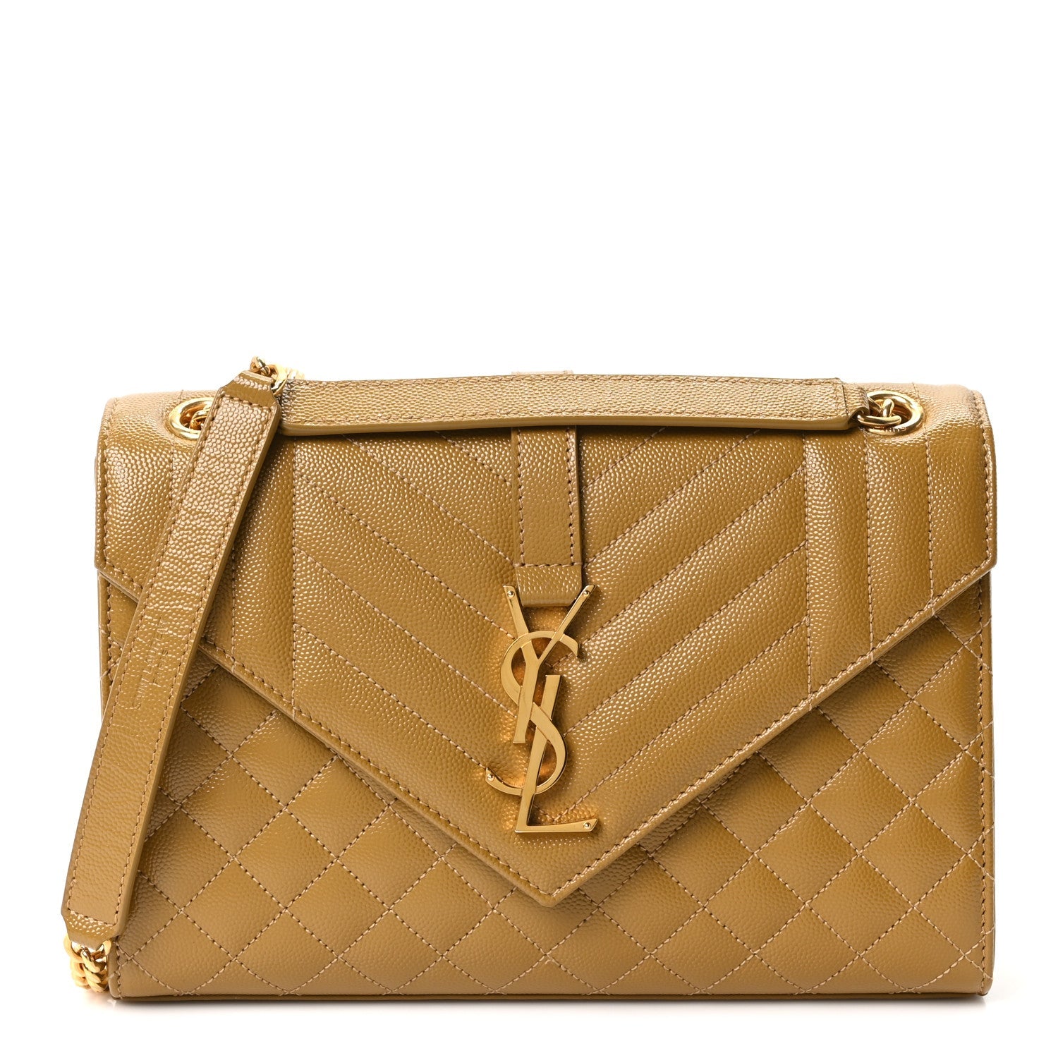 Grain De Poudre Textured Mixed Matelasse Triquilt Medium Monogram Satchel Old Oil
