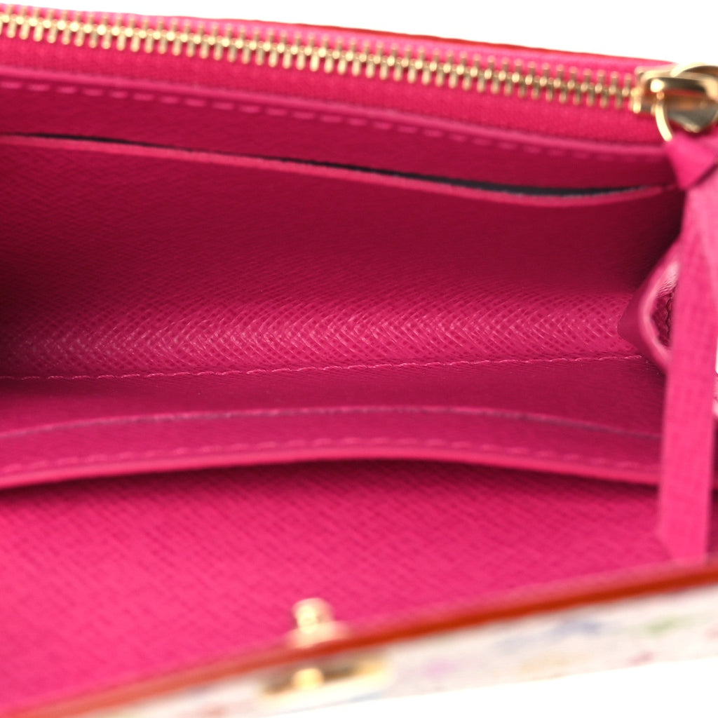 LV X TM Monogram Multicolor Rosalie Coin Purse White Kawaii Pink