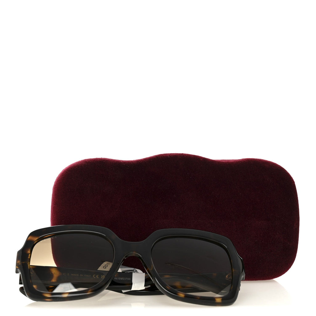 Acetate Square Frame Sunglasses GG1337S Havana