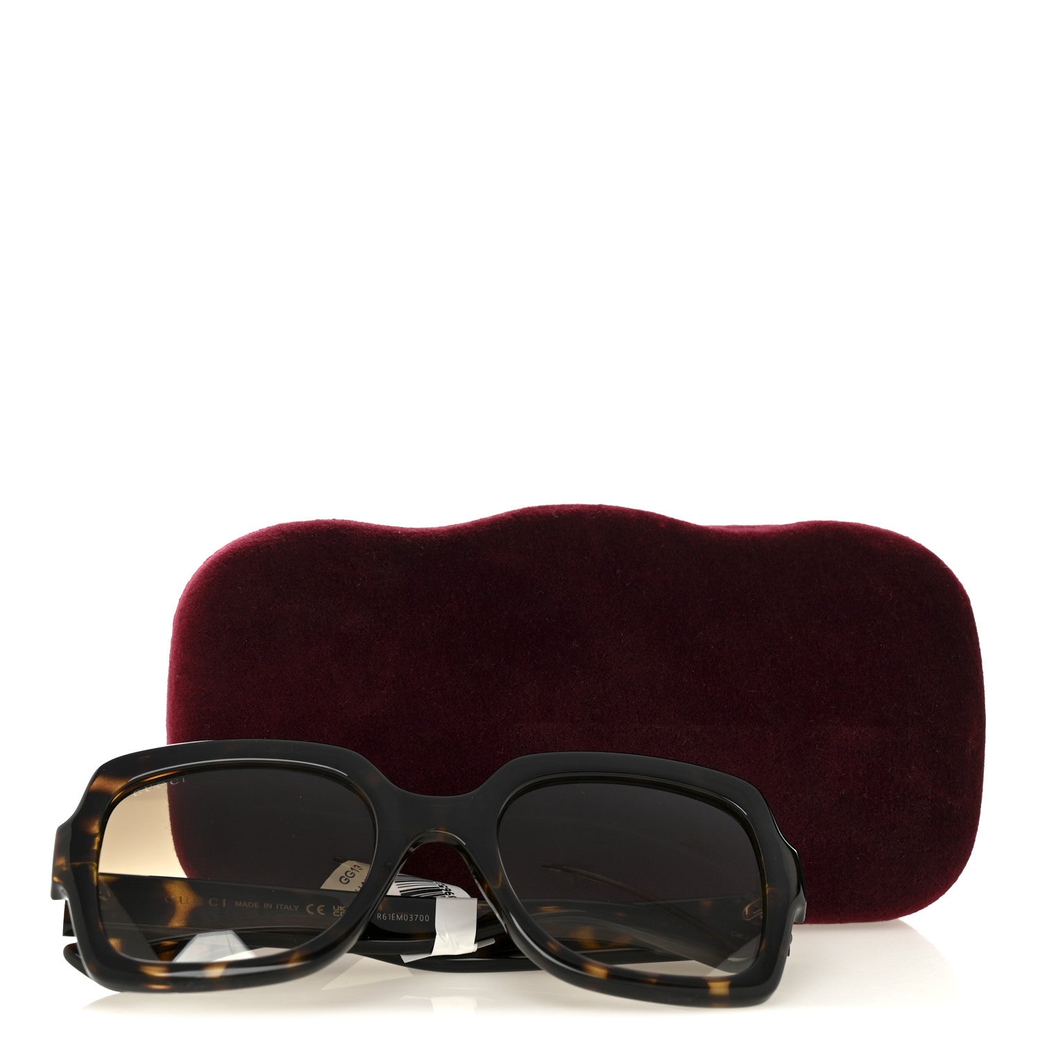 Acetate Square Frame Sunglasses GG1337S Havana