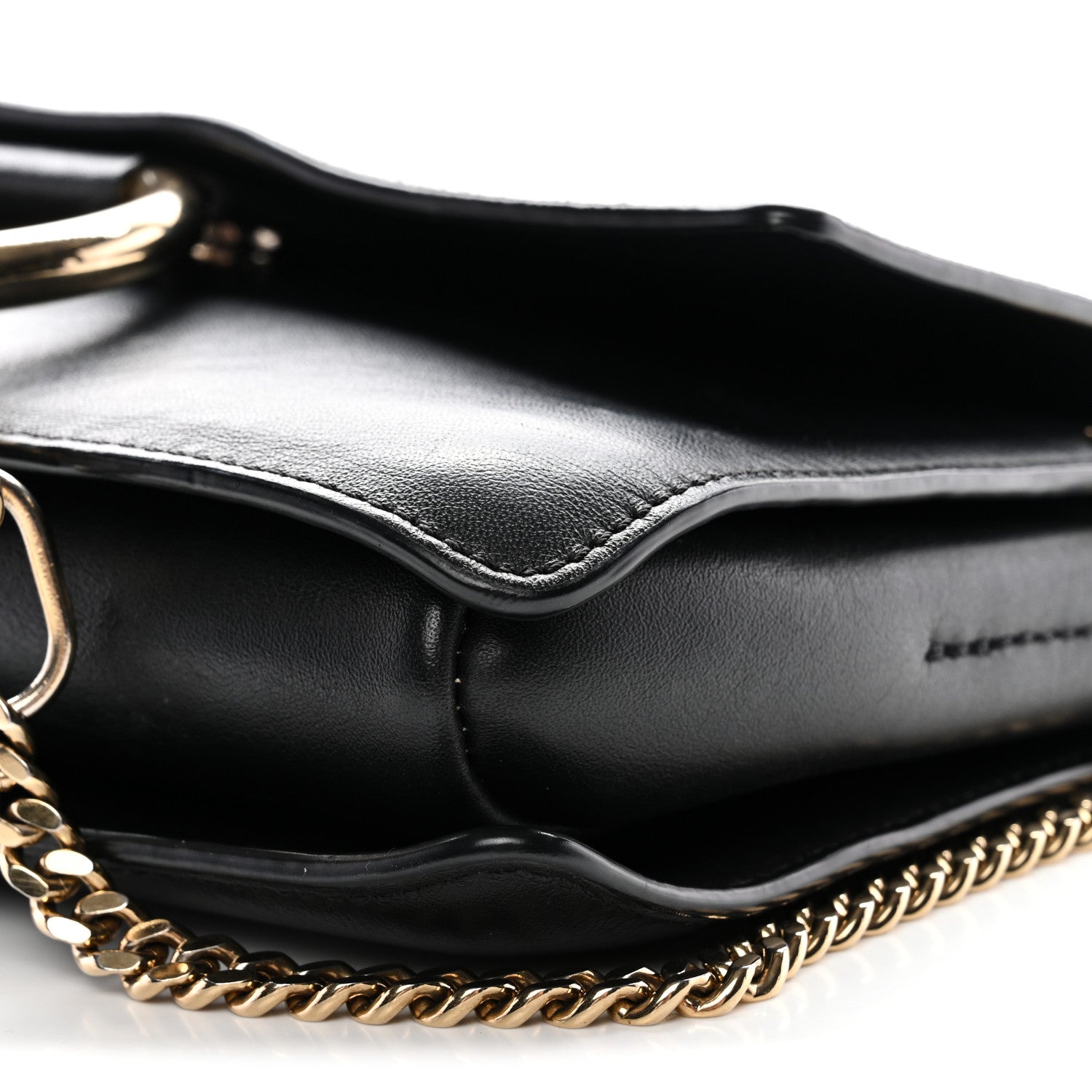 Suede Calfskin Small Faye Shoulder Bag Black