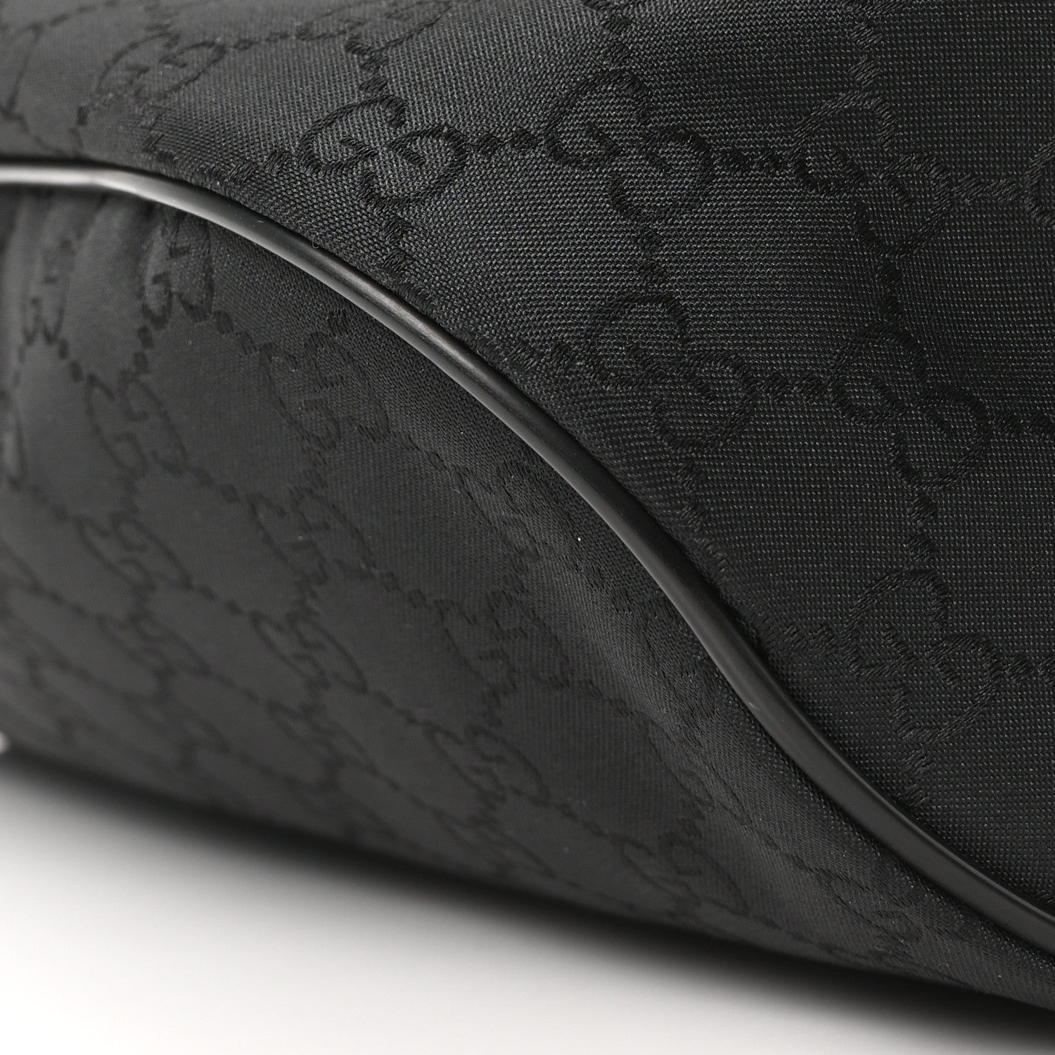 Nylon Monogram Fanny Pack Belt Bag Black