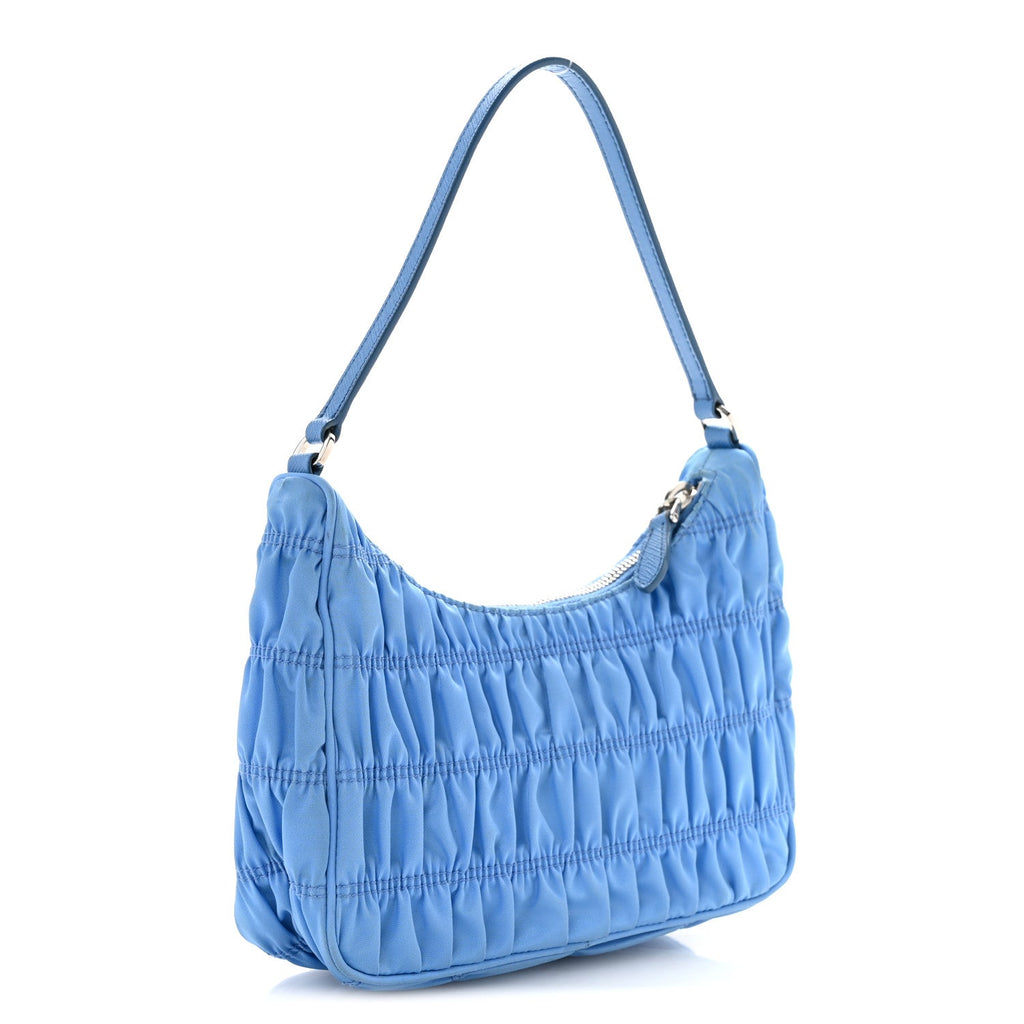 Tessuto Nylon Gaufre Shoulder Bag Pervinca