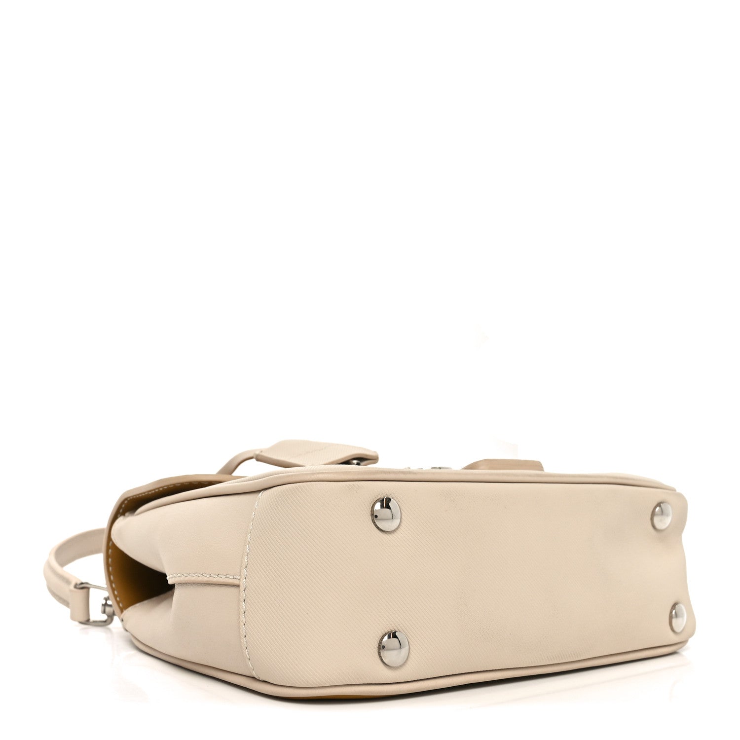 Trench Calfskin Small DK88 Top Handle Bag Limestome Ochre Yellow