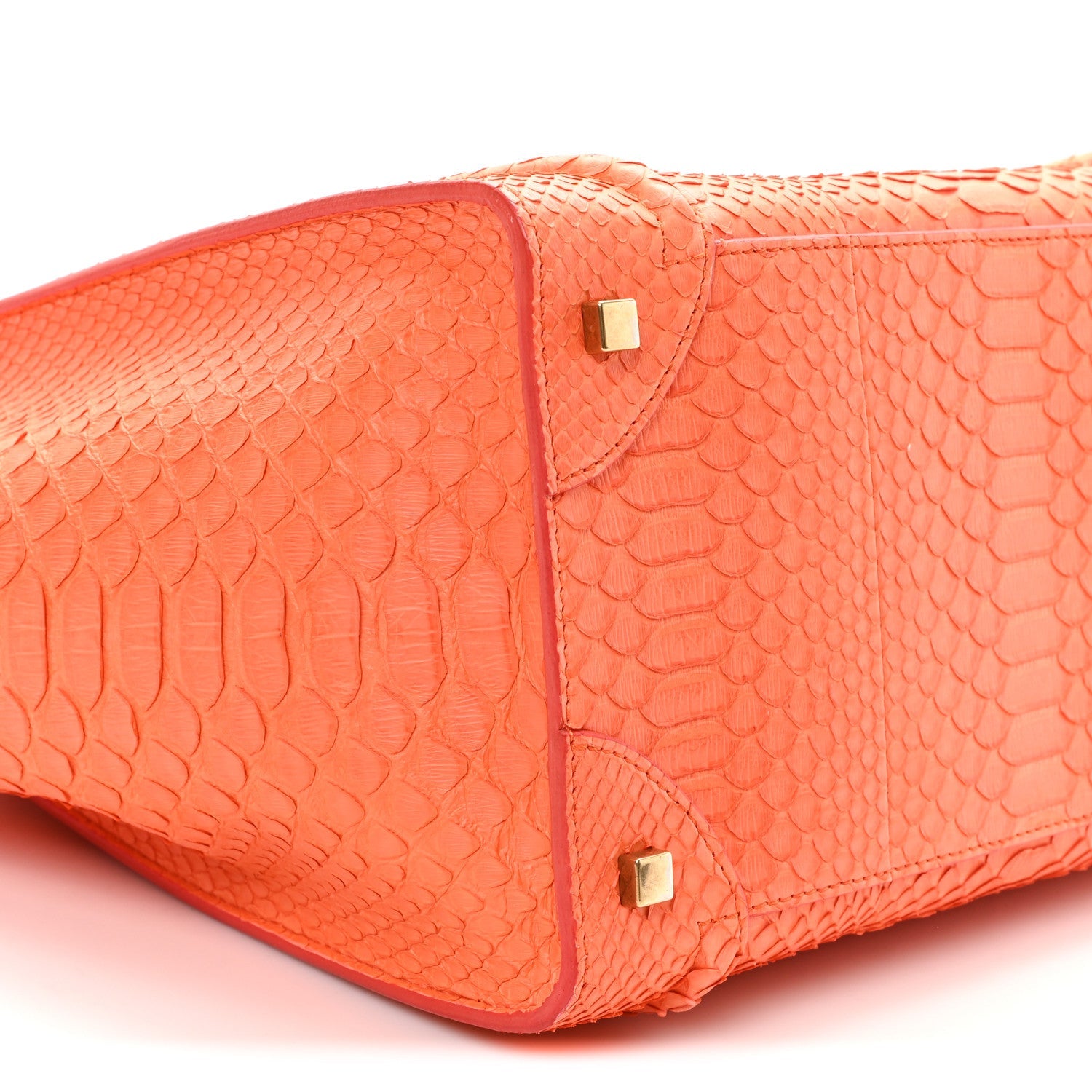Snakeskin Mini Luggage Orange