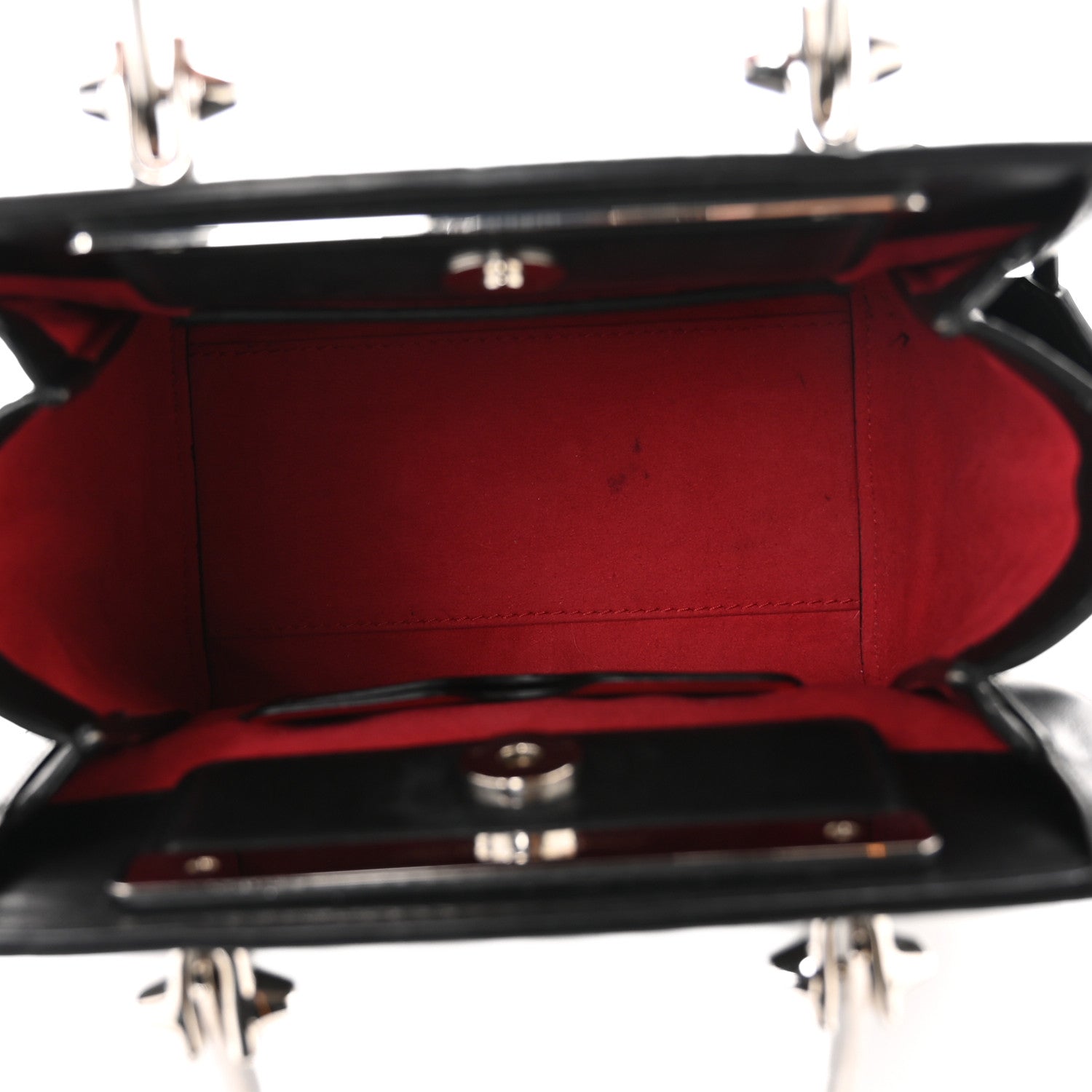 Crocodile Embossed Calfskin The Short Story Shoulder Bag Black