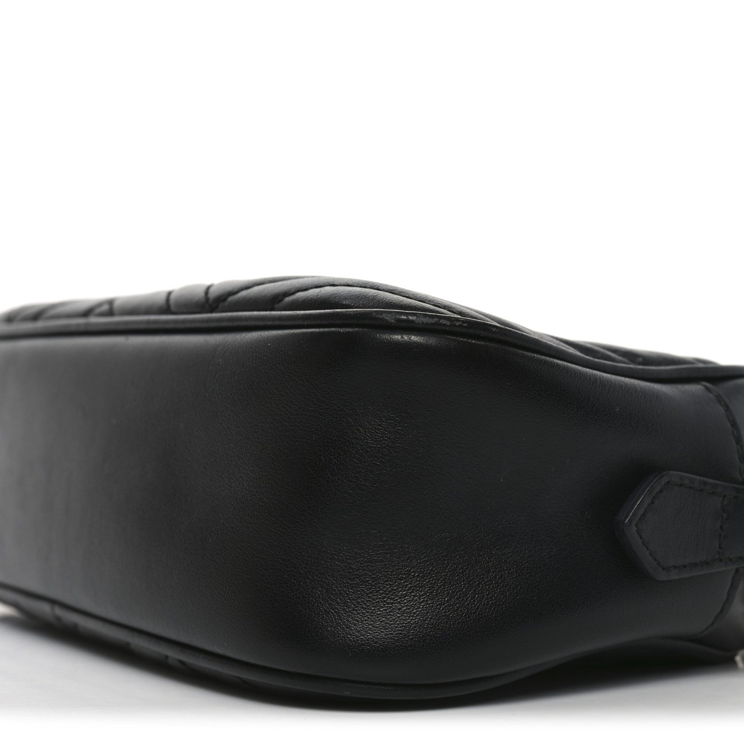 Calfskin Matelasse Small GG Marmont Chain Shoulder Bag Black