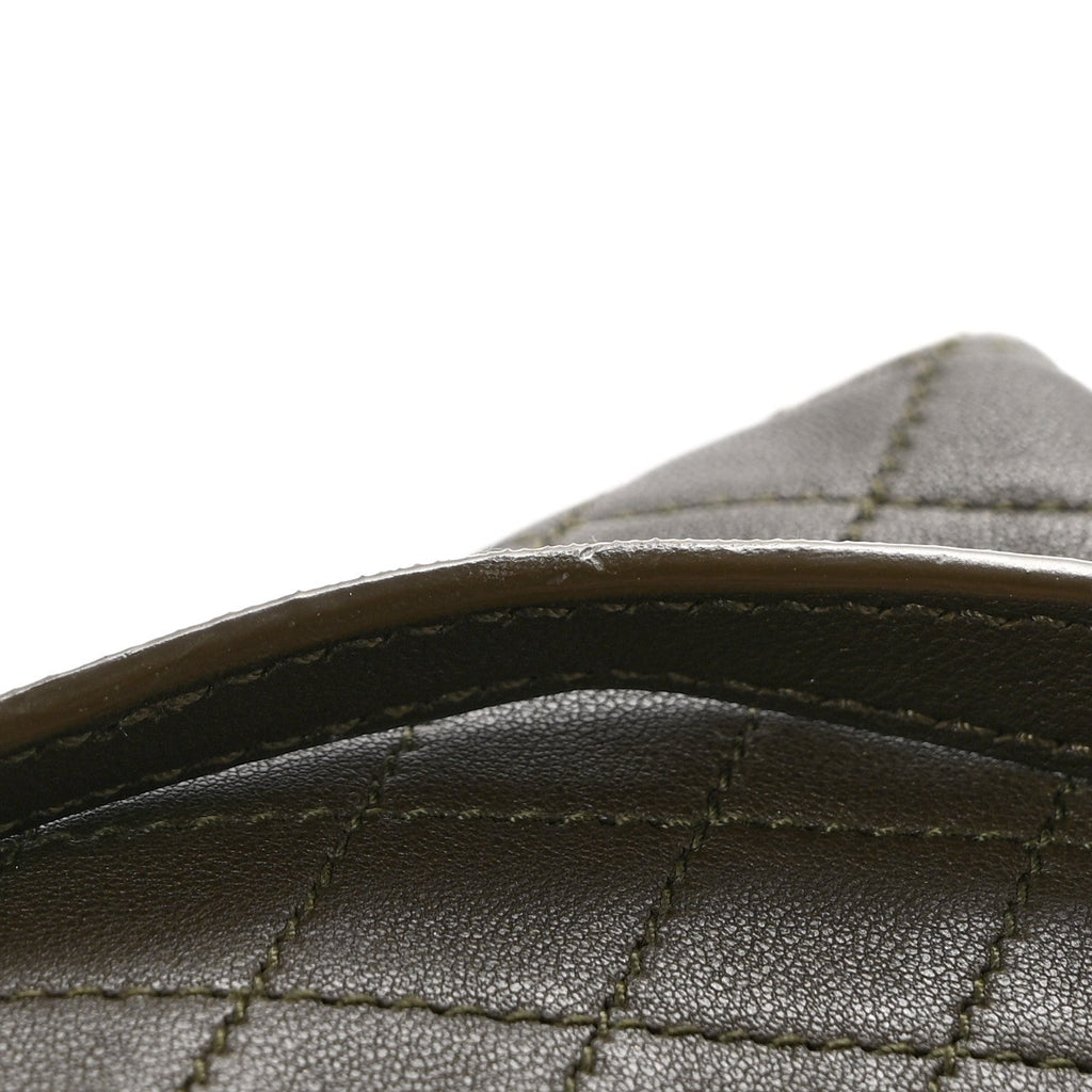 Lambskin Quilted Gaby Zipped Pouch