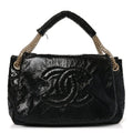 Vinyl Rodeo Accordion Flap Bag Black