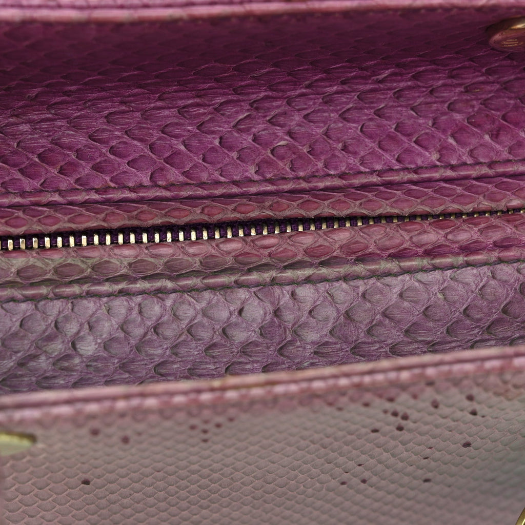 Snakeskin Medium Lady Dior Purple