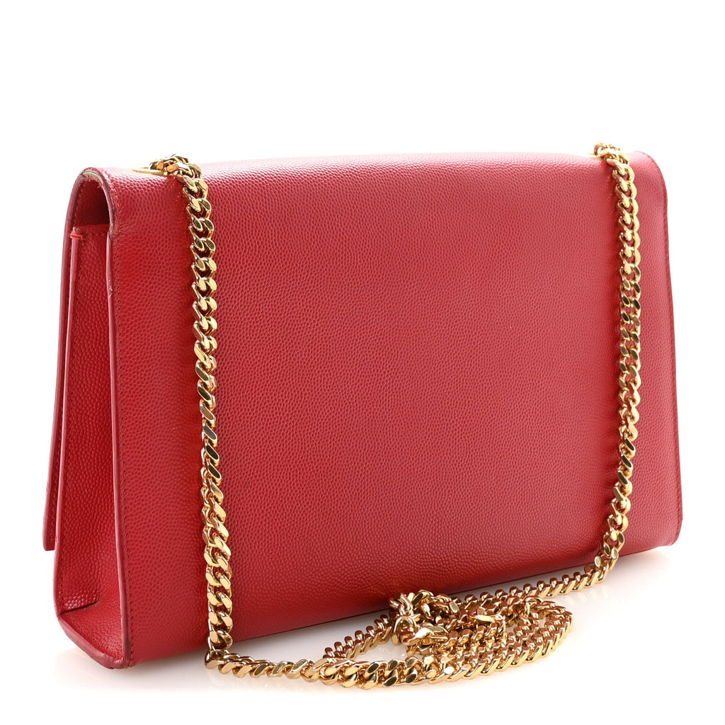 Grain De Poudre Medium Monogram Kate Satchel Red