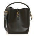Shiny Calfskin Le 37 Bucket Bag Deep Musk