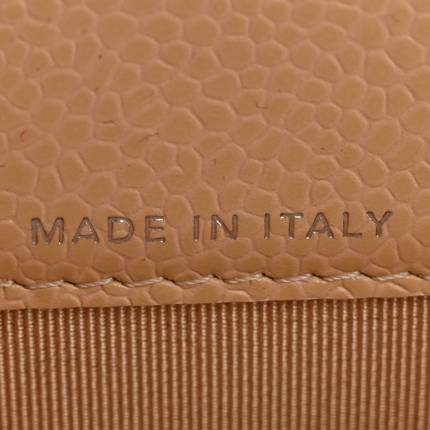 Caviar Quilted Flap  Holder Wallet Beige