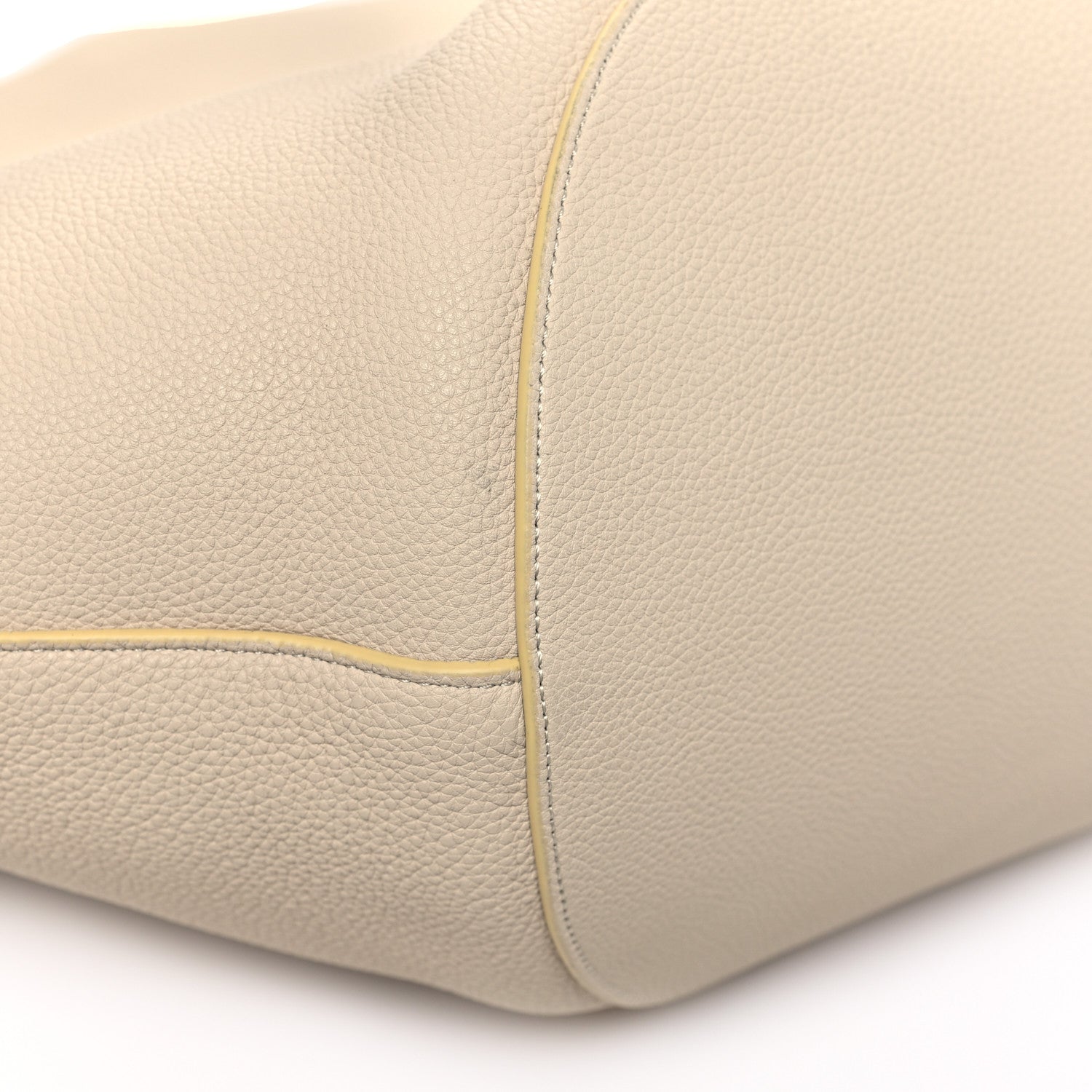 Pebbled Sport Calfskin Medium Lotus Tote Ivory