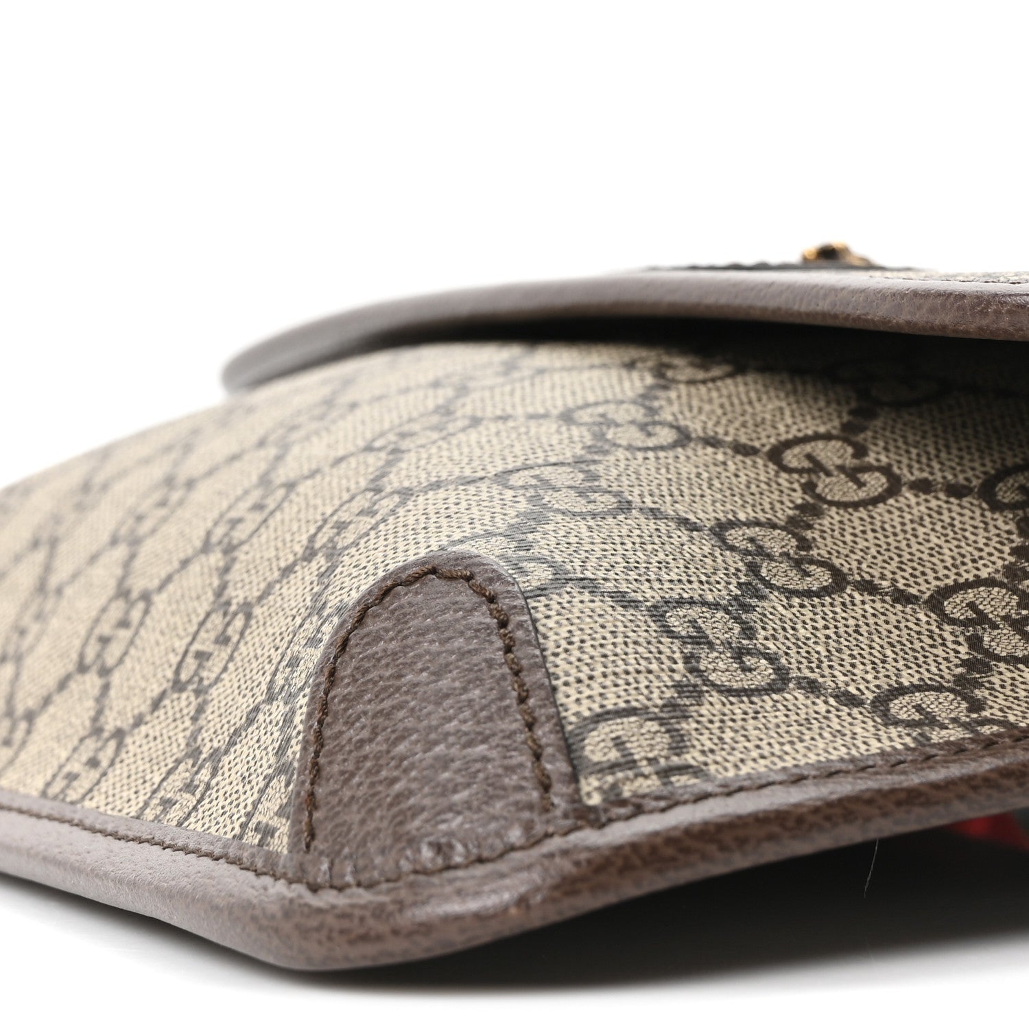 GG Supreme Monogram Neo Vintage Web Belt Bag Brown