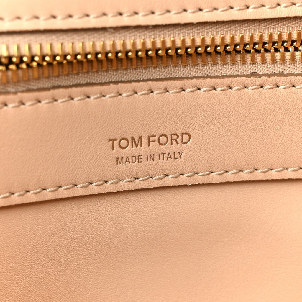 Calfskin Hollywood T Twist Tote Oat