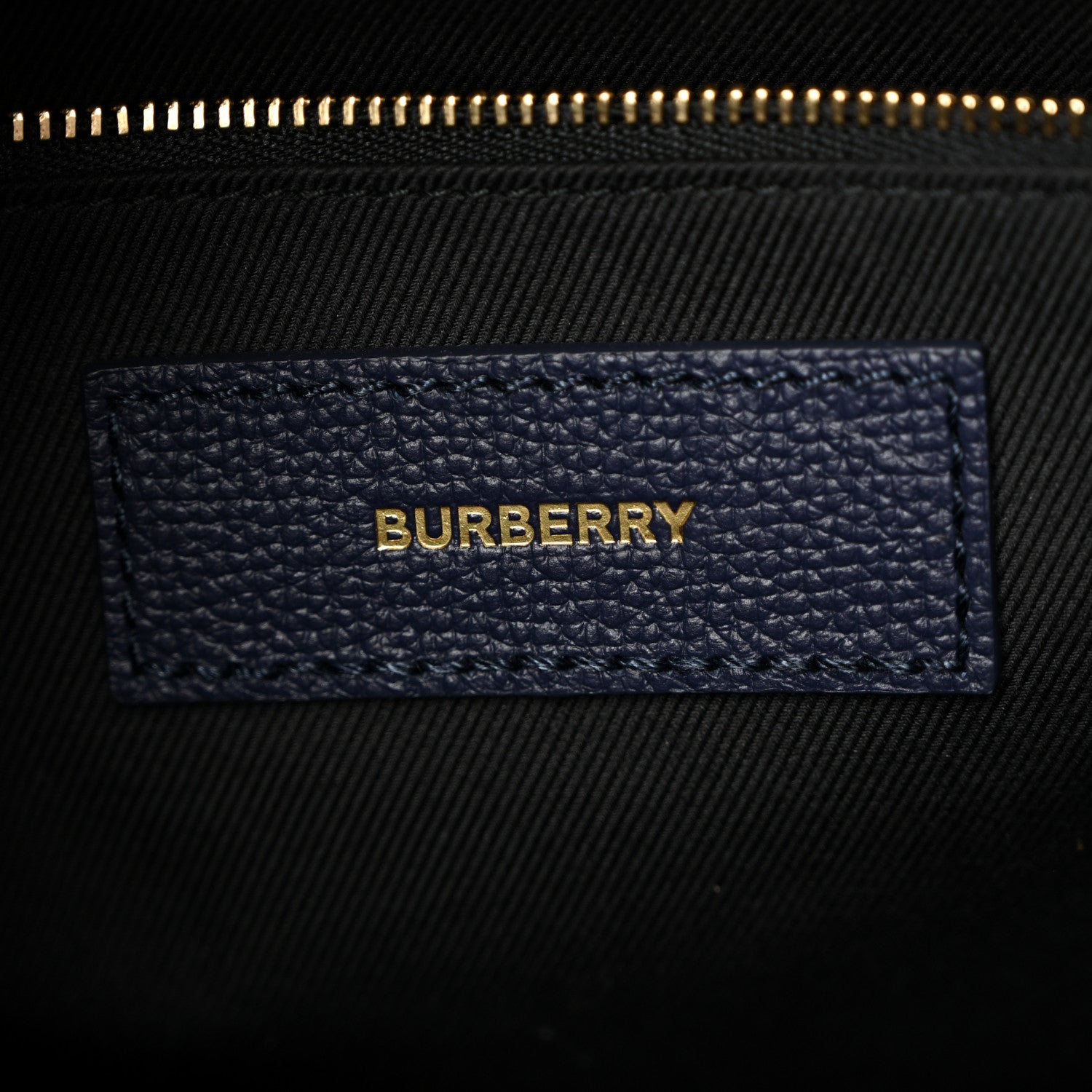 Derby Calfskin Vintage Check Medium Banner Tote Regency Blue