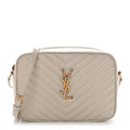 Calfskin Matelasse Monogram Lou Camera Bag Crema Soft