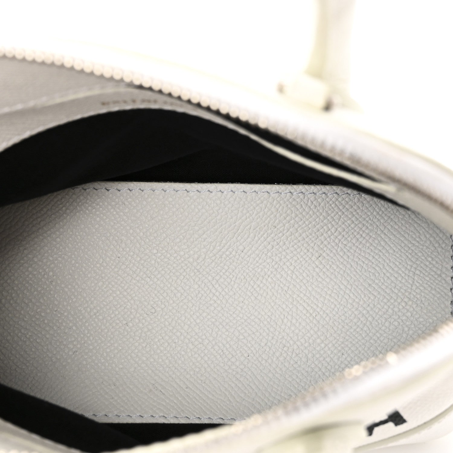 Grained Calfskin XXS Ville Top Handle Bag White Black