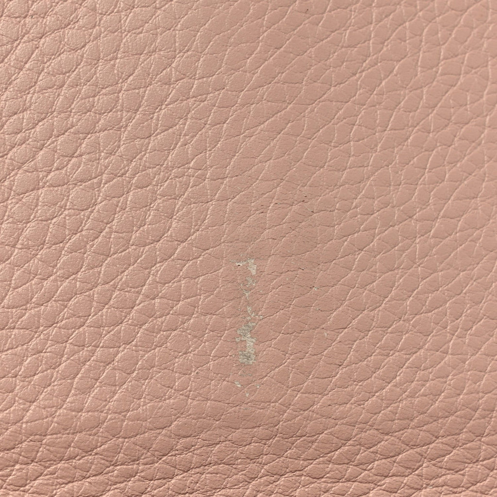 Calfskin Alphabet Long Wallet Blush Nude