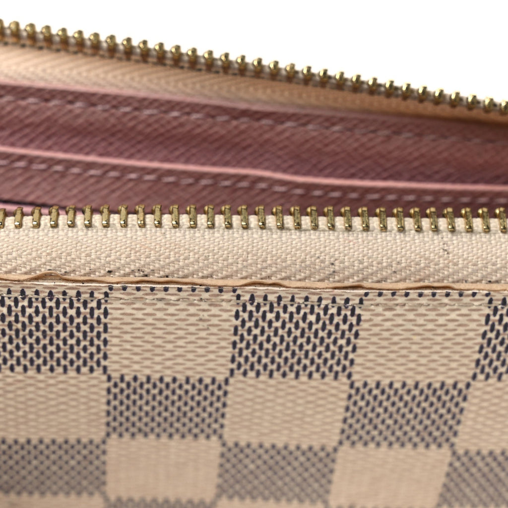 Damier Azur Clemence Wallet Rose Ballerine