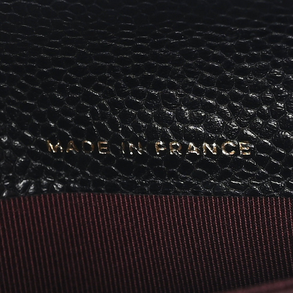 Caviar Quilted Large Gusset Flap Wallet Black