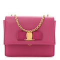 Hammered Calfskin Mini Vara Bow Crossbody Bag Agata Rosa