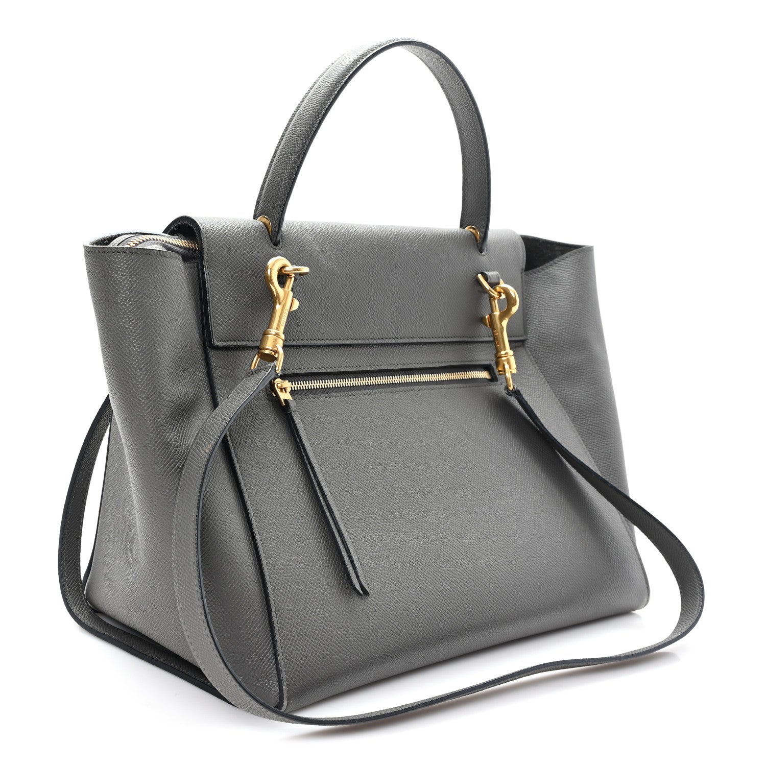 Grained Calfskin Mini Belt Bag Grey