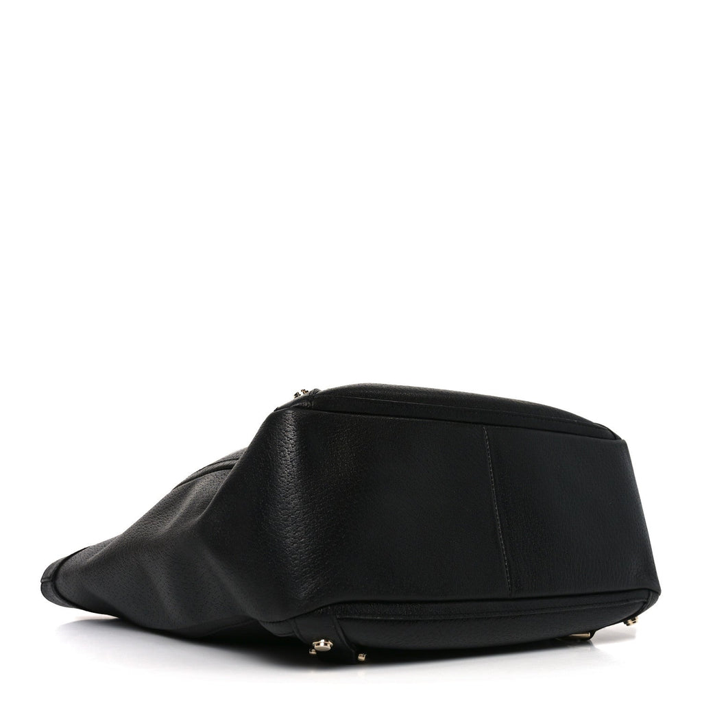 Calfskin Small Abbey Tote Black