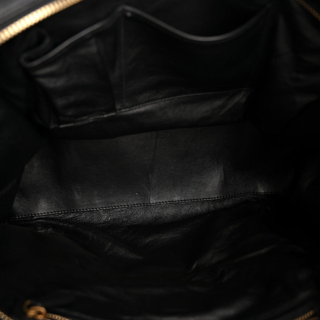 Snakeskin Large Luggage Black