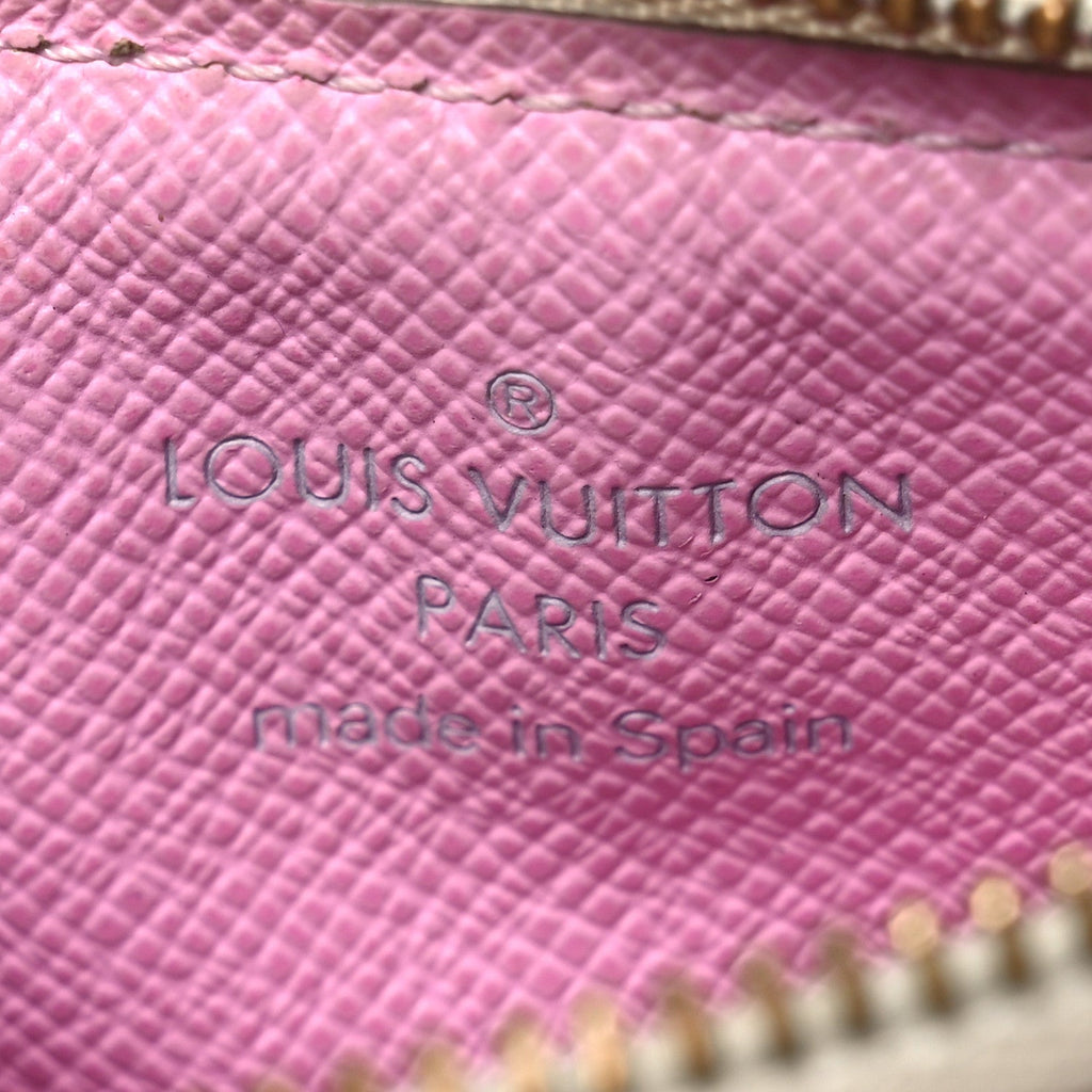 Monogram Multicolor Key Pouch White Litchi