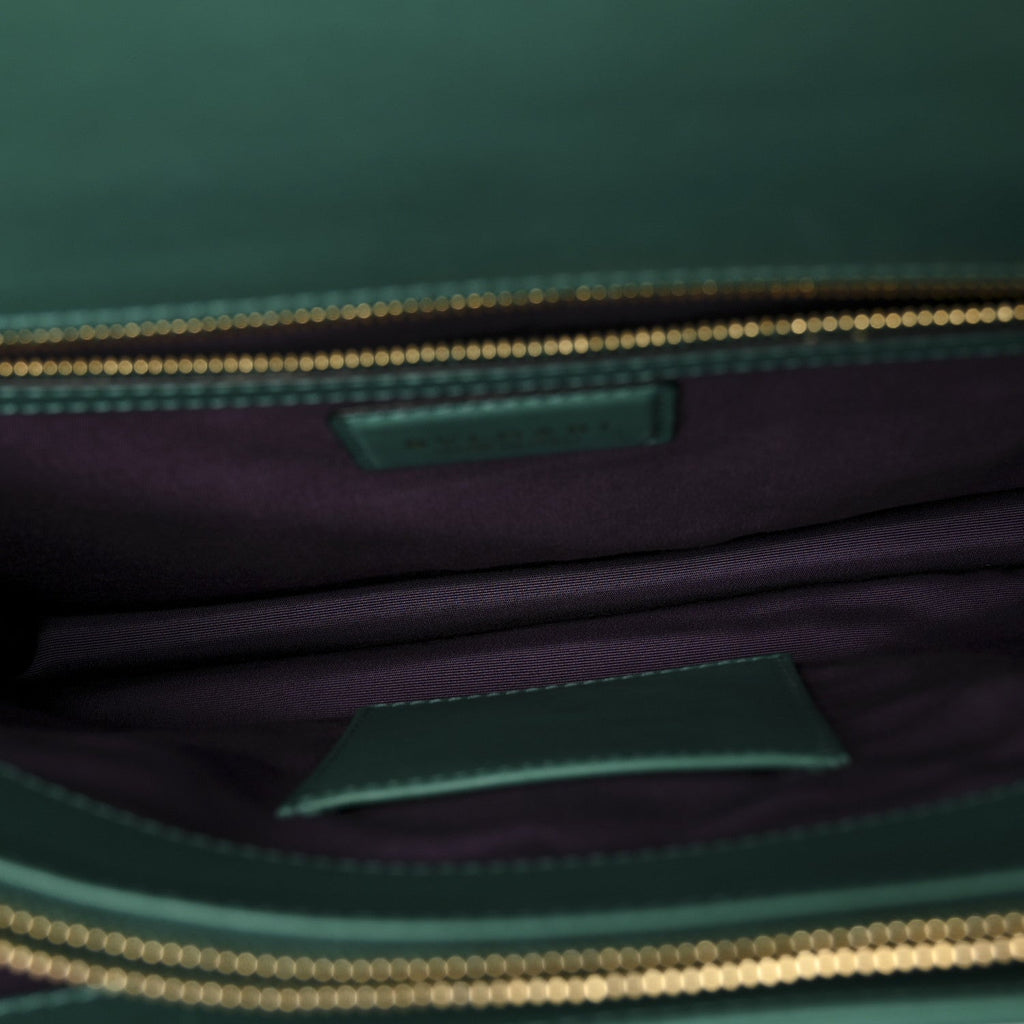 Calfskin Serpenti Forever Medium Shoulder Bag Emerald Green