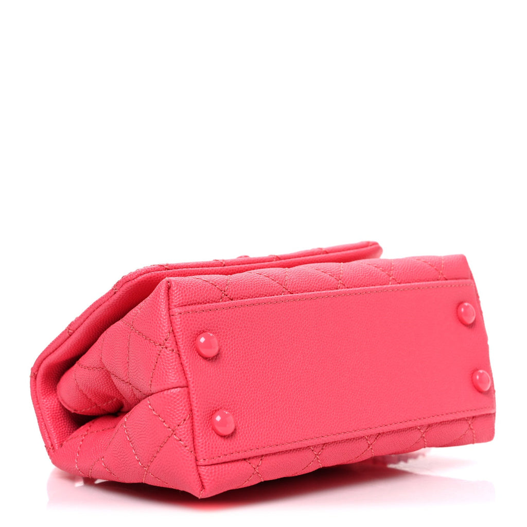 Caviar Quilted Incognito Extra Mini Coco Handle Flap Pink