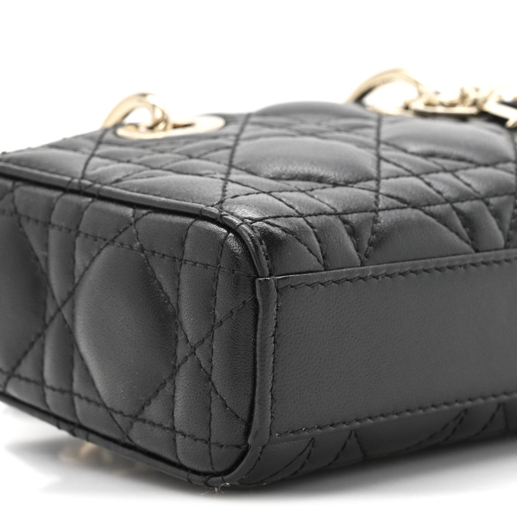 Lambskin Cannage Micro Lady D-Joy Black