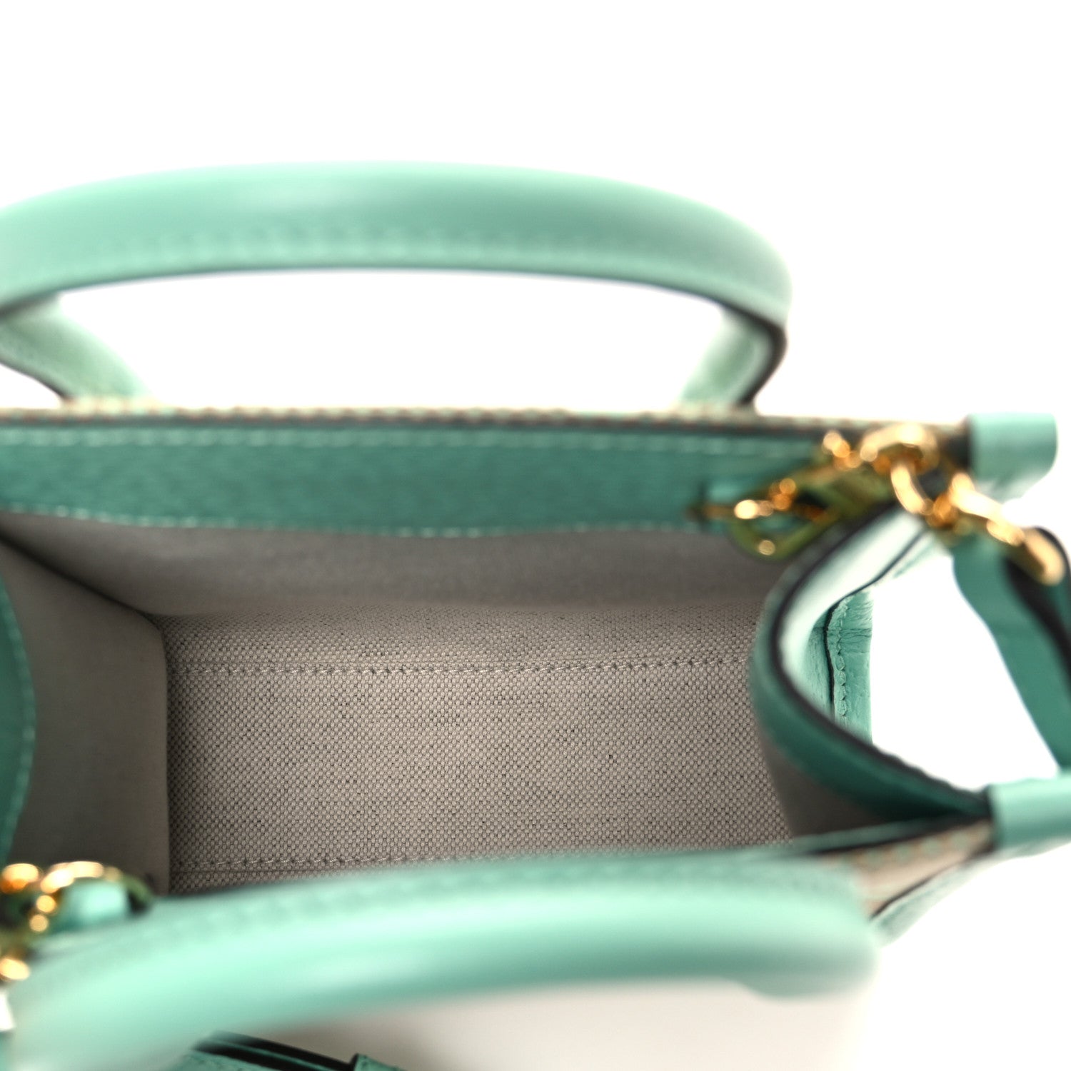 Monogram Jumbo GG Textured Dollar Calfskin Mini Tote Bag Pepperlight Mint
