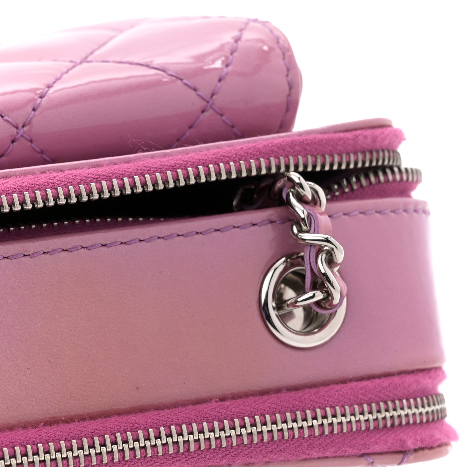Patent Quilted Small Pocket Box Camera Case Purple