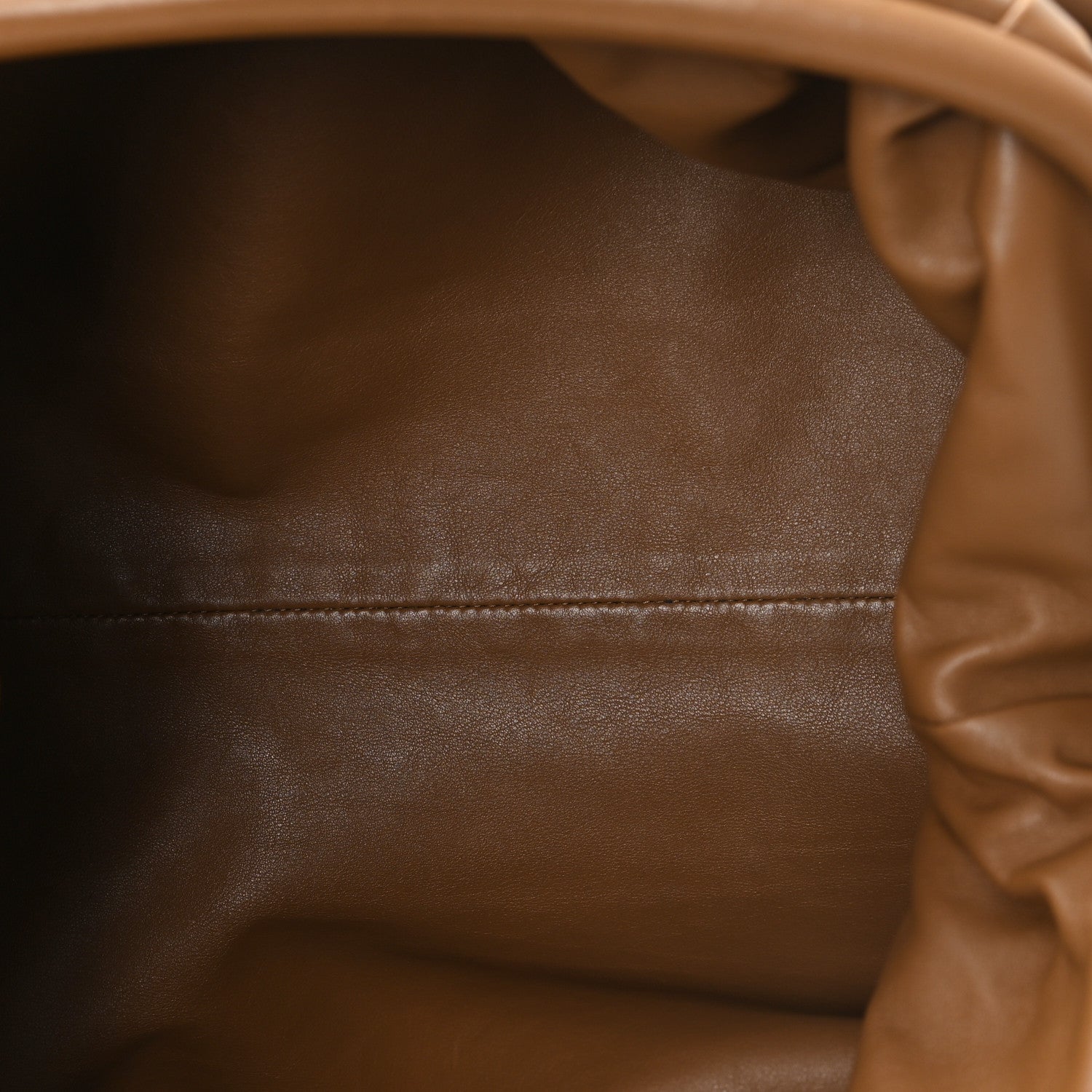 Smooth Butter Calf The Pouch Oversized Clutch Cammello
