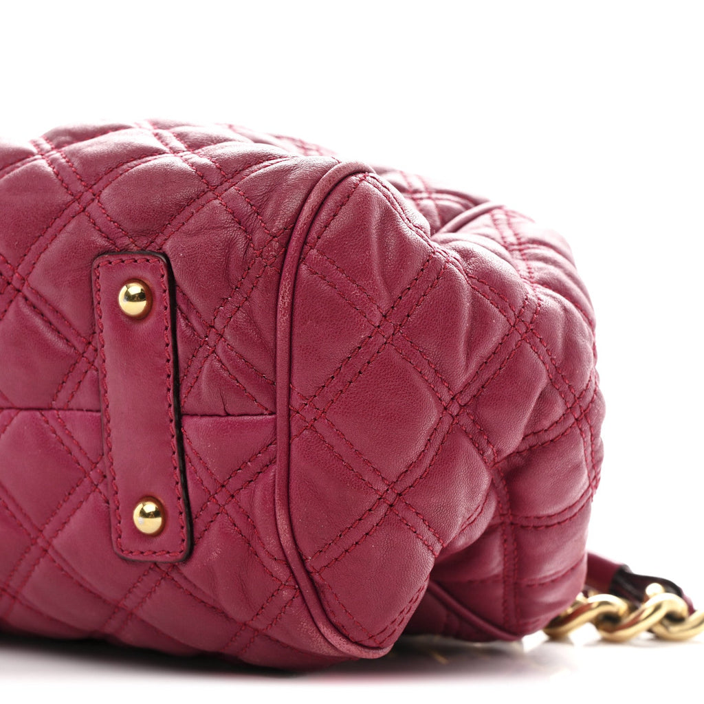Calfskin Quilted Leather Stam Bag Pink