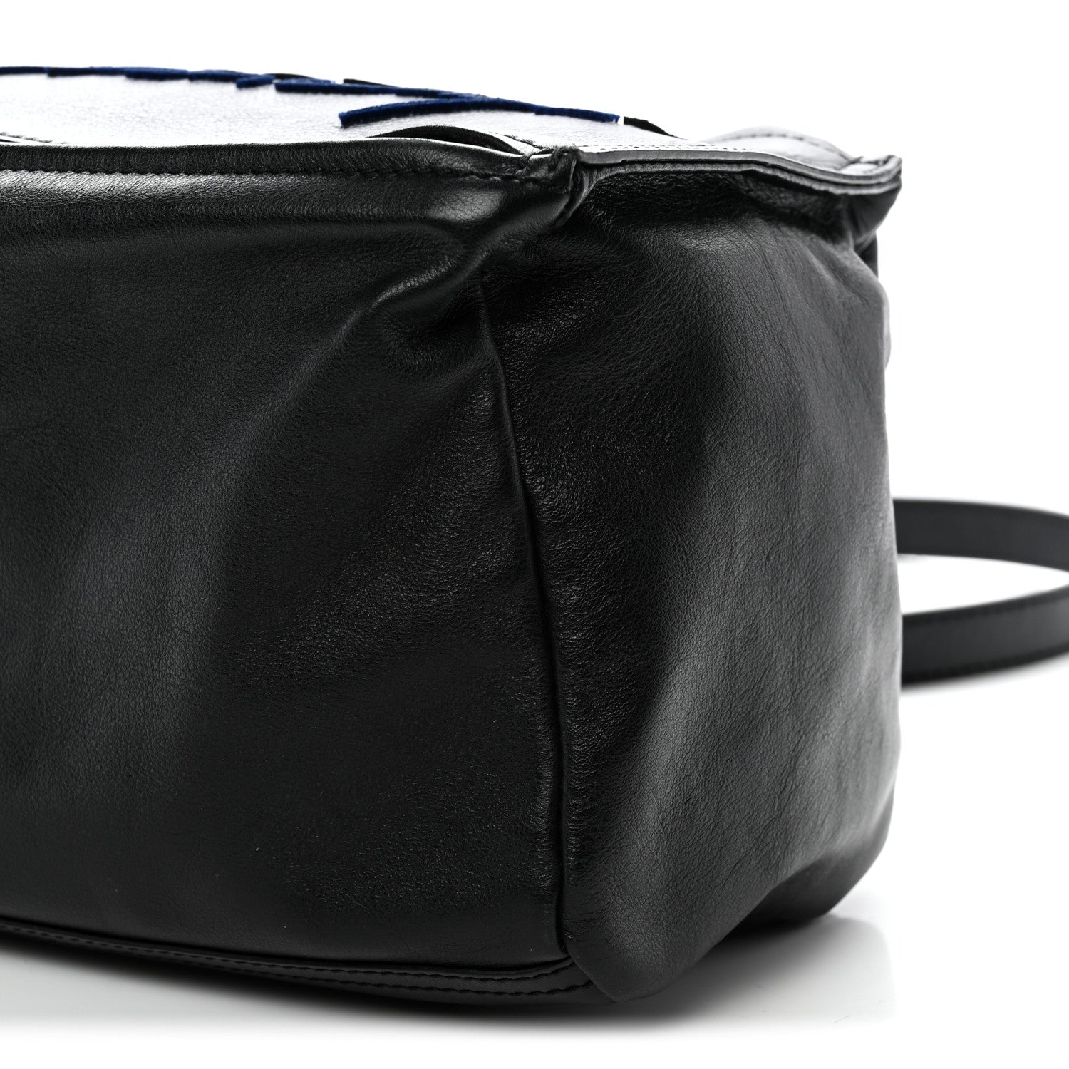 Sugar Goatskin Velvet Logo Small Pandora Black