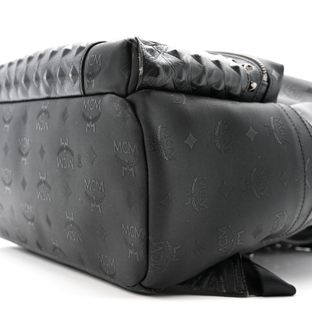 Nylon Monogram Studded Stark Medium Backpack Black