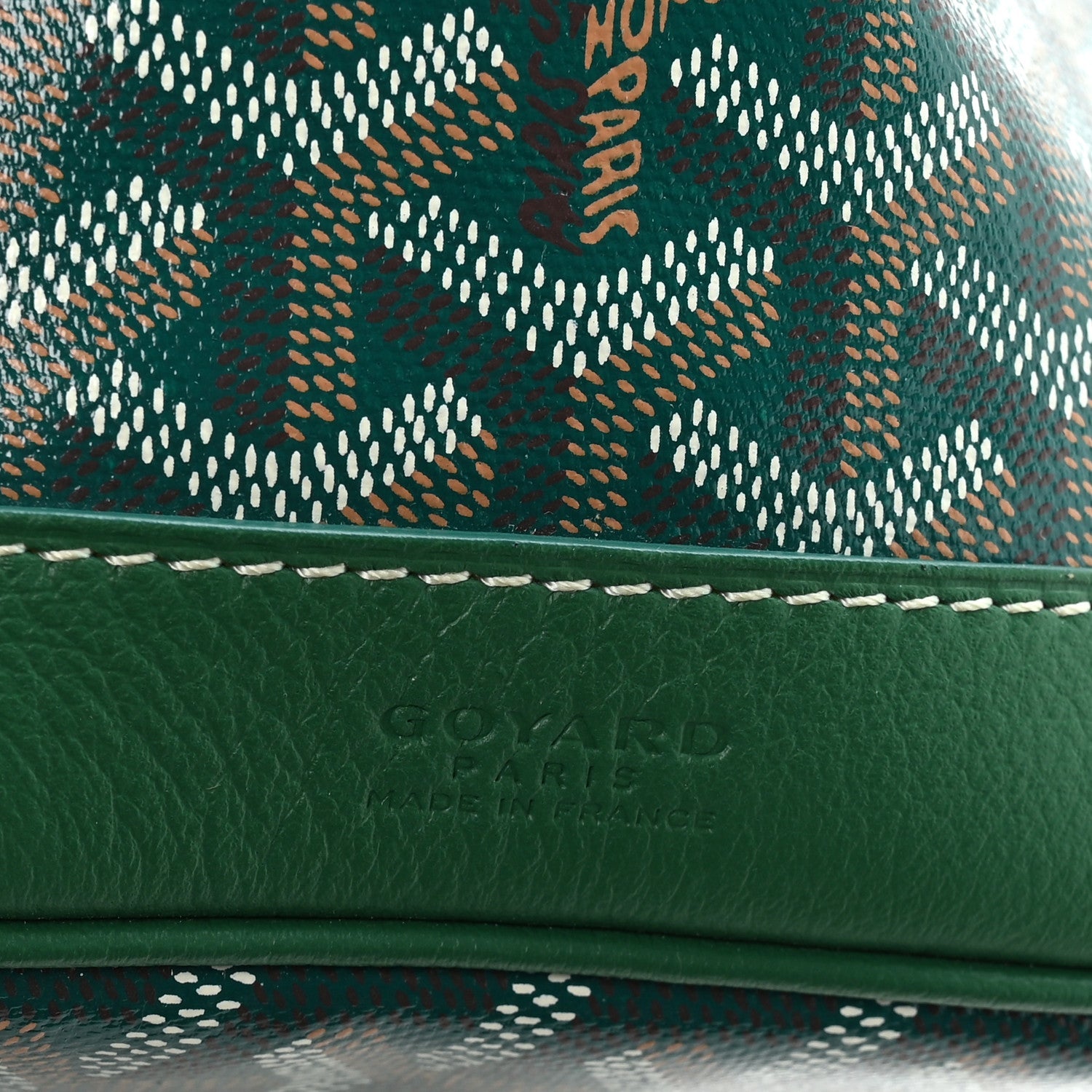 Goyardine Petit Flot Bucket Bag PM Green