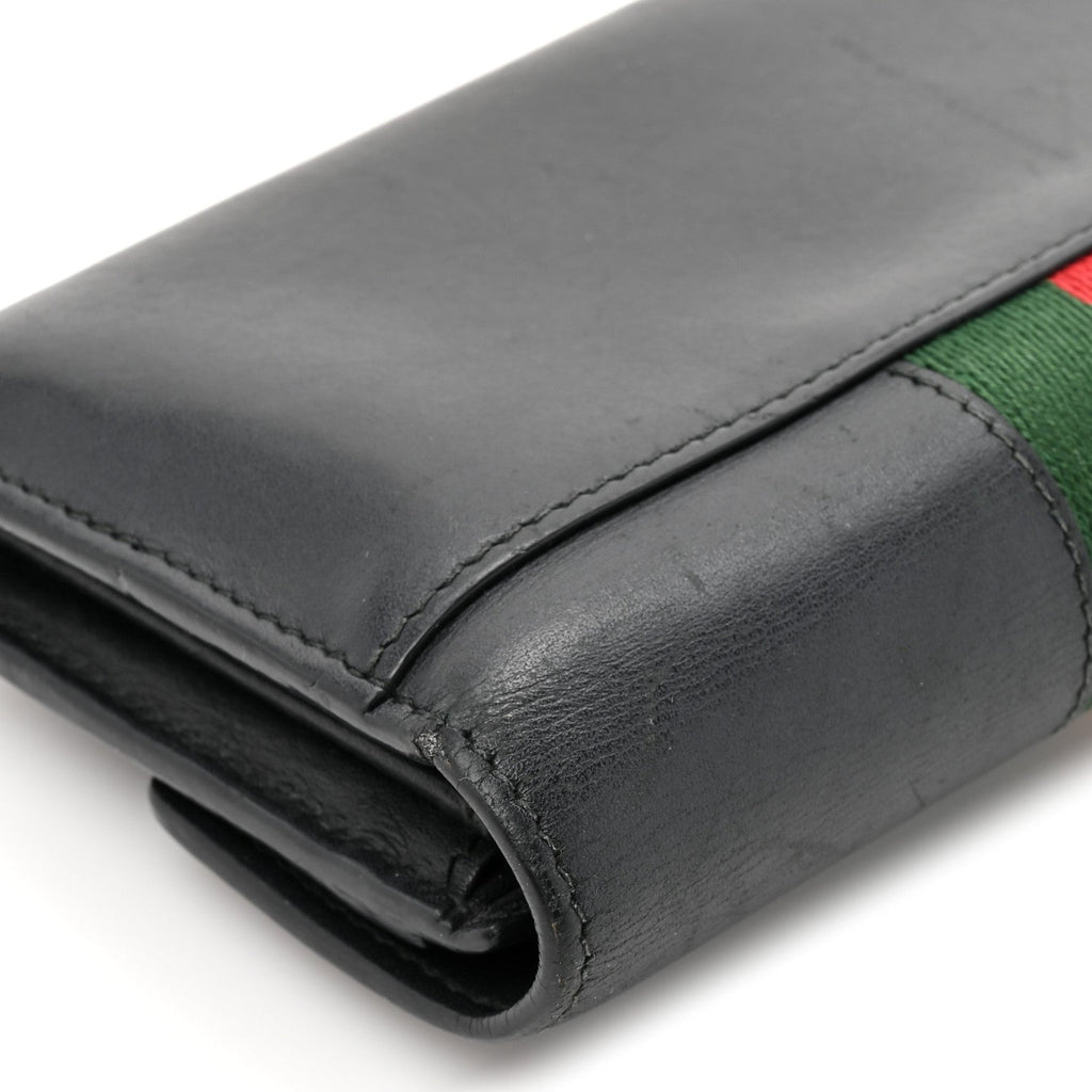 Calfskin Sylvie Continental Wallet Black
