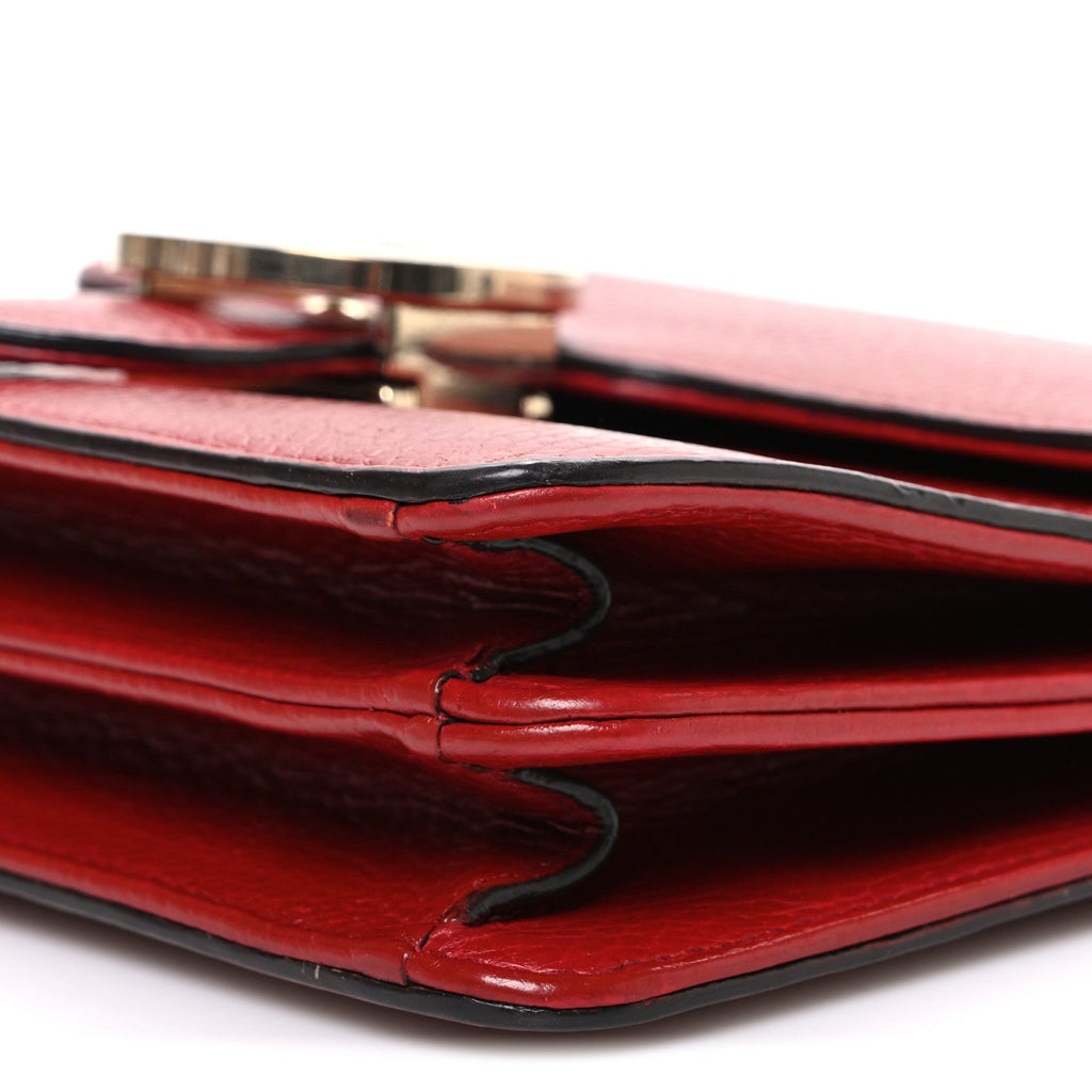 Dollar Calfskin Small Interlocking G Shoulder Bag Red
